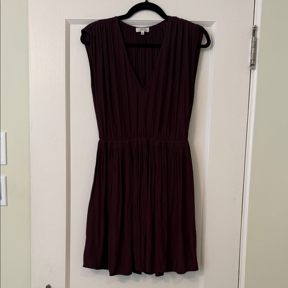 Aritzia Wilfred Burgundy Mini Dress - Picture 1 of 3